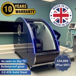 UK manufactured solid steel hyperbaric oxygen chamber 2.0 ATA