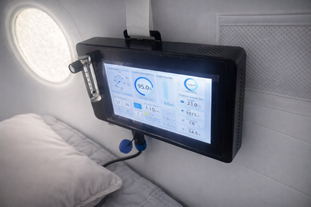 hyperbaric chamber inside screen