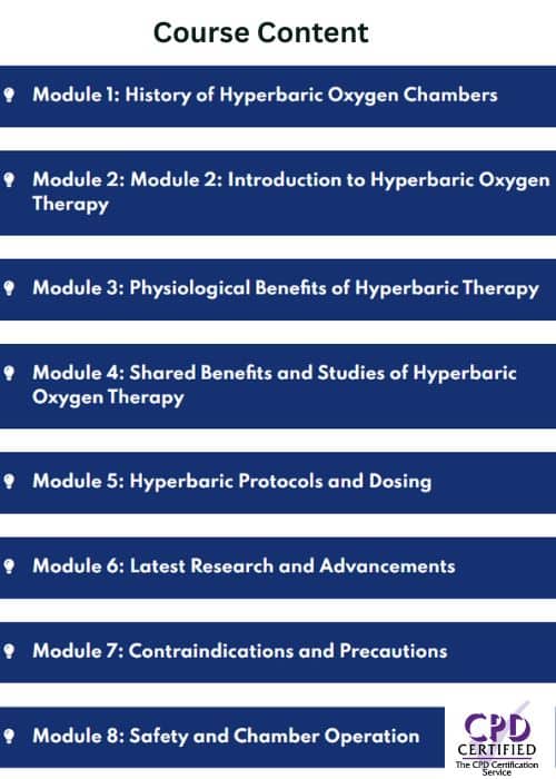 Hyperbaric chamber training course