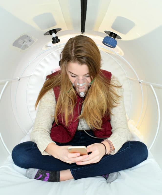 Inside hyperbaric chamber