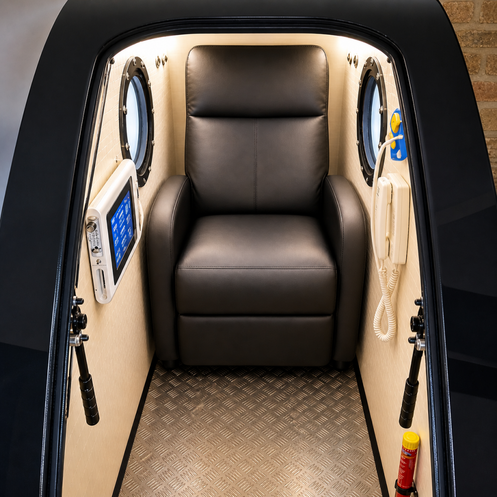 inside hyperbaric oxygen chamber