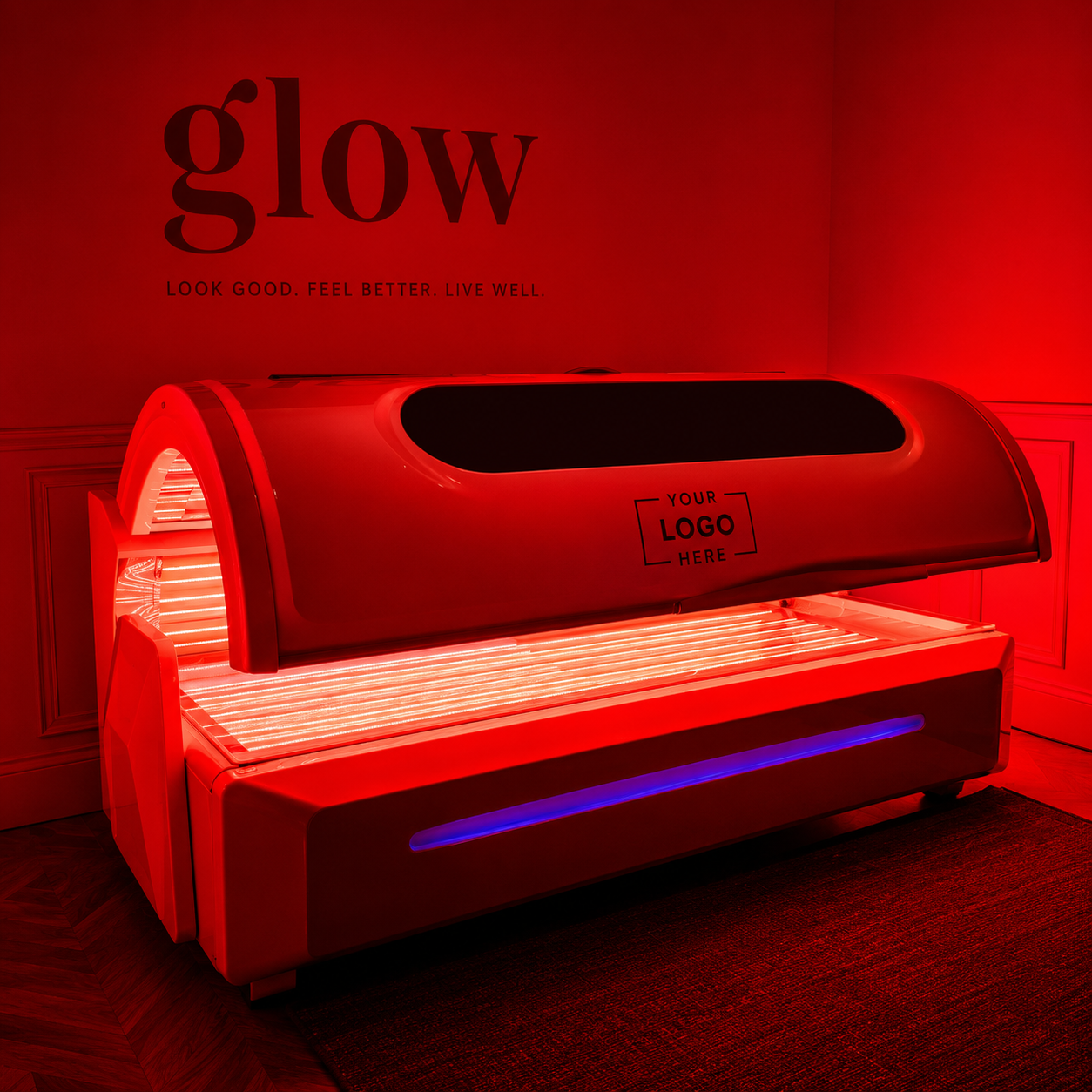 red light bed custom logo