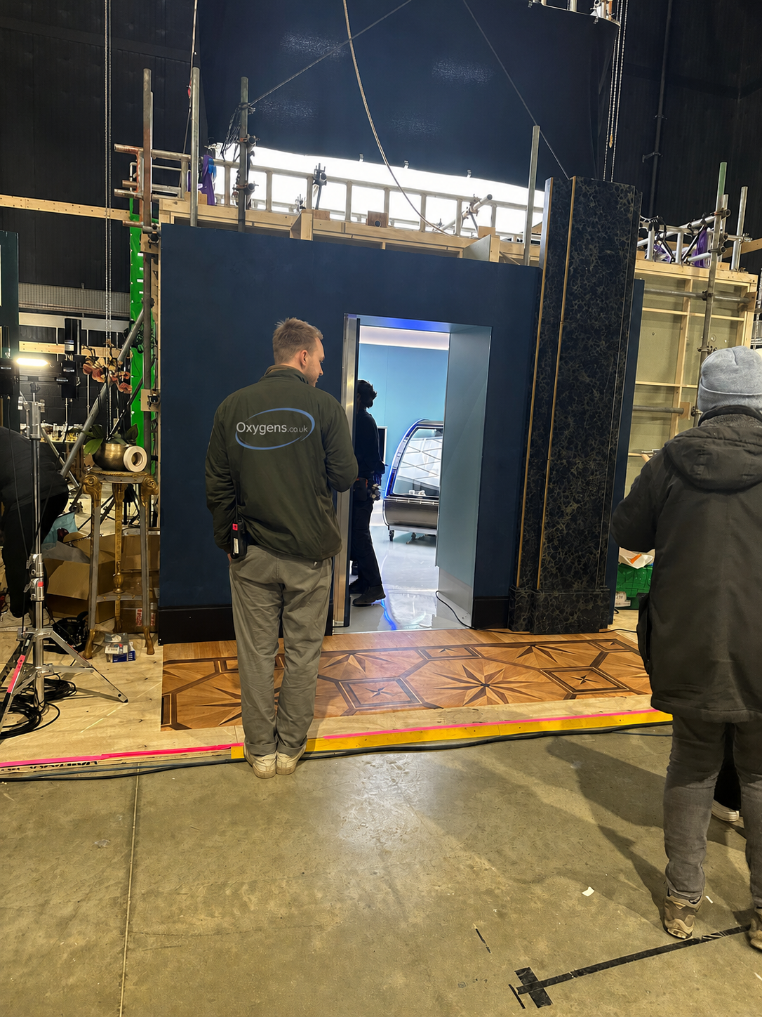Oxygens hyperbaric chamber behind the scenes during HBO's The Regime