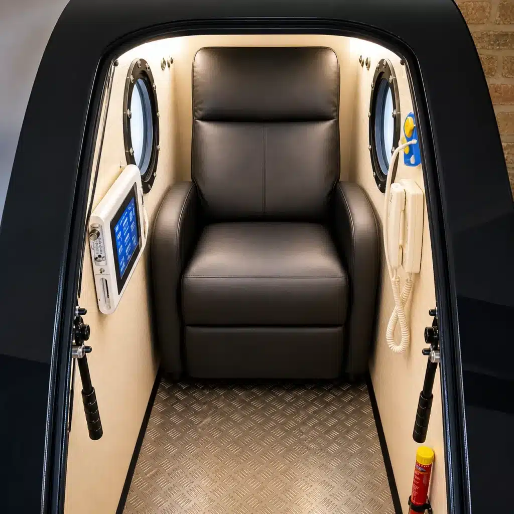 Inside hyperbaric chamber