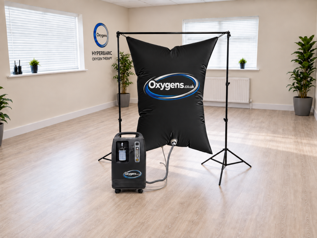 EWOT exercise with oxyens bag, frame and oxygen concentrator